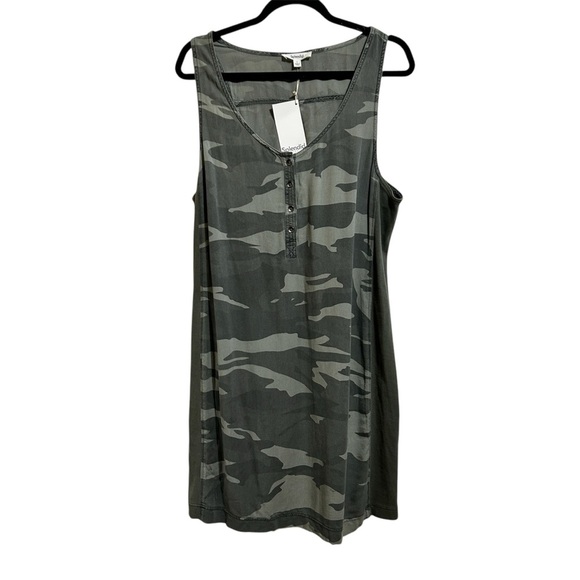NWT Splendid Camo Tank Mini Dress Size L